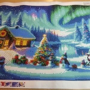 Huge Finished Diamond Art Painiting 40 By 70 Cm Christmas Themed